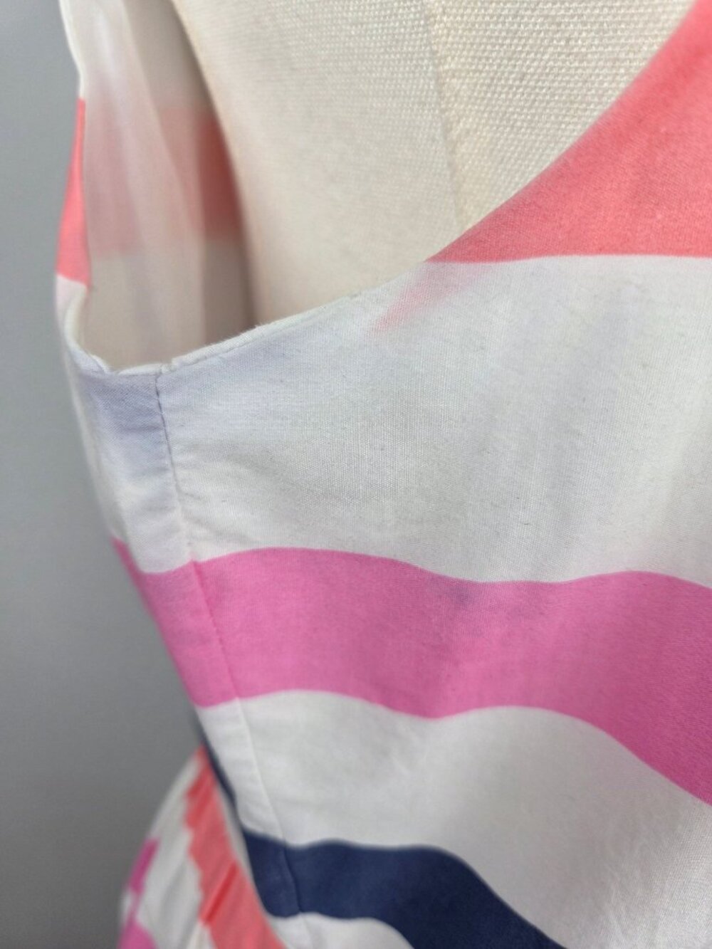 Vineyard Vines Stripe Cutout Back Dress Sz 10 Fit Flare Sleeveless Resortwear‎ - Picture 11 of 11